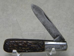Merrimac Cutlery Co. Germany KNOX-ALL Bone 1 Blade Barlow Knife *Very Rare*