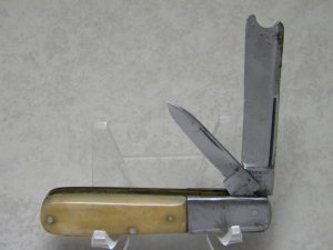Washington Cutlery Co. Milwaukee Bone 2 Blade Razor Barlow Knife *Very Rare* c.1898-1902