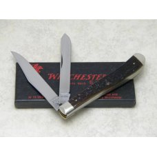 Winchester Trademark USA 1987 Bone 2904 Slimline Trapper Farmers Jack Knife in Box Winchester Trademark USA 1987 Bone 2904 Slimline Trapper Farmers Jack Knife in Box