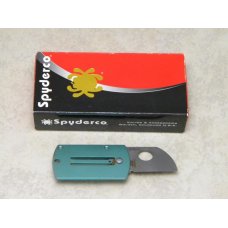 Spyderco CPM S30V Taiwan Green & Blue C188ALTIP Dog Tag Folding Neck Knife in Box Spyderco CPM S30V Taiwan Green & Blue C188ALTIP Dog Tag Folding Neck Knife in Box
