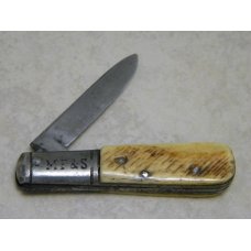 MF&S M Furness Genuine Bone Handle 1 Blade Barlow Knife *Rare* c.1800's MF&S M Furness Genuine Bone Handle 1 Blade Barlow Knife *Rare* c.1800's