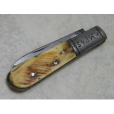 MF&S M Furness Genuine Bone Handle 1 Blade Barlow Knife *Rare* c.1800's MF&S M Furness Genuine Bone Handle 1 Blade Barlow Knife *Rare* c.1800's