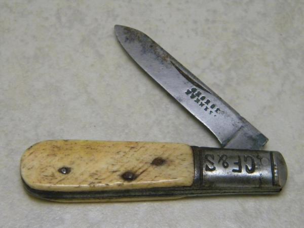 GF&S George Furness Genuine Bone Handle 1 Blade Barlow Knife *Rare* c.1800's GF&S George Furness Genuine Bone Handle 1 Blade Barlow Knife *Rare* c.1800's