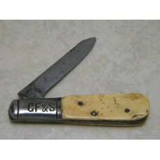 GF&S George Furness Genuine Bone Handle 1 Blade Barlow Knife *Rare* c.1800's GF&S George Furness Genuine Bone Handle 1 Blade Barlow Knife *Rare* c.1800's