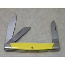 Buck 301 USA Yellow Saw Cut Delrin Stockman Knife c.1987 Buck 301 USA Yellow Saw Cut Delrin Stockman Knife c.1987