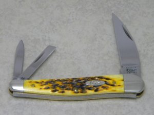 Case XX USA 2010 Burnt Orange Bone 6355WH Wharncliffe Seahorse Whittler Knife