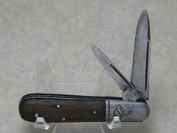 Southington Cut. Co. (Curved Marking) Wood 2 Blade Barlow Knife c.1867-1905 Southington Cut. Co. (Curved Marking) Wood 2 Blade Barlow Knife c.1867-1905