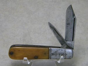 Utica Cutlery Co. Utica NY UTK Bone 2 Blade Barlow Knife