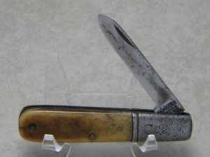 Camillus New York USA C.C.C. (Very Early Stamp) Bone 1 Blade Barlow Knife
