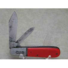 Vintage Hibbard Spencer Bartlett & Co. OVB Our Very Best #76 Red 2 Blade Barlow Knife Vintage Hibbard Spencer Bartlett & Co. OVB Our Very Best #76 Red 2 Blade Barlow Knife