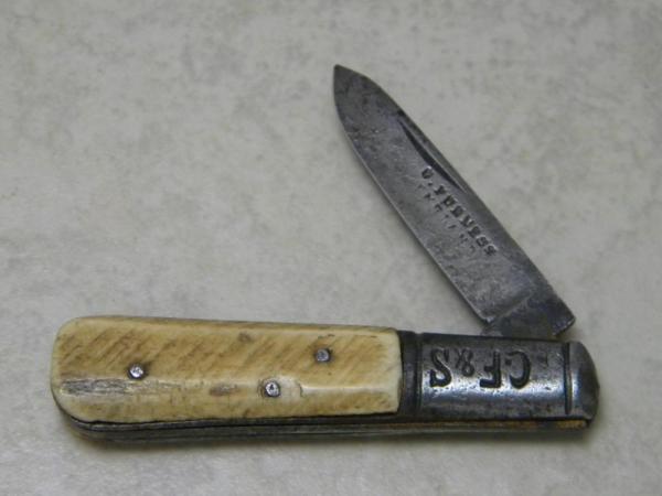 GF&S George Furness England Genuine Bone Handle 1 Blade Barlow Knife *Rare* c.1800's GF&S George Furness England Genuine Bone Handle 1 Blade Barlow Knife *Rare* c.1800's