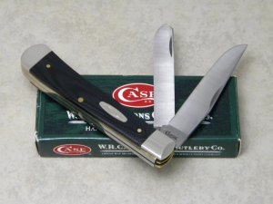 Case XX USA 2009 Black Micarta 10254 SS Trapper Knife in Box