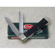Case XX USA 2009 Black Micarta 10254 SS Trapper Knife in Box Case XX USA 2009 Black Micarta 10254 SS Trapper Knife in Box