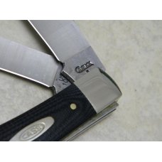 Case XX USA 2009 Black Micarta 10254 SS Trapper Knife in Box Case XX USA 2009 Black Micarta 10254 SS Trapper Knife in Box