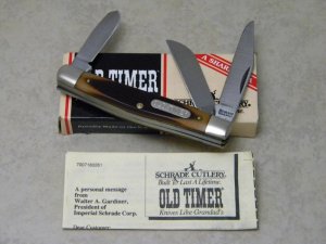 Schrade NY USA 34OT Delrin Middleman Stockman Knife in Box