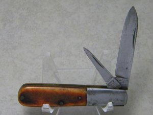 Syracuse Knife Co. Syracuse NY Smooth Red Bone Barlow Knife c.1930's