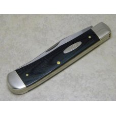 Case XX USA 2009 Black Micarta 10254 SS Trapper Knife in Box Case XX USA 2009 Black Micarta 10254 SS Trapper Knife in Box