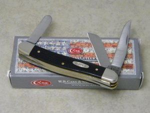 Case XX USA 2013 Black Micarta 10318 SS Serpentine Stockman Knife in Box