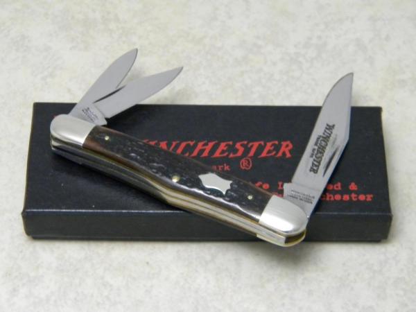 Winchester Trademark USA 1989 Bone 3971 Whittler Knife in Box Winchester Trademark USA 1989 Bone 3971 Whittler Knife in Box