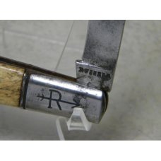 Russell Straight Marking USA Made Bone 1 Blade Barlow Knife c.1884-1933