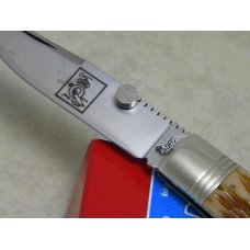 Queen Cutlery Co. QDFC 4L Special Worm Groove Bone Custom Shop Made Lockback Knife in Box 1 of 50 Queen Cutlery Co. QDFC 4L Special Worm Groove Bone Custom Shop Made Lockback Knife in Box 1 of 50