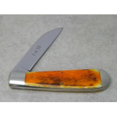 Queen Cutlery Co. QDFC #01 Burnt Orange Bone 1 Blade Jumbo Wharncliffe Trapper Knife in Box 1 of 10 Queen Cutlery Co. QDFC #01 Burnt Orange Bone 1 Blade Jumbo Wharncliffe Trapper Knife in Box 1 of 10
