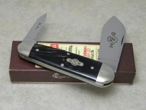Schatt & Morgan Titusville PA USA File & Wire #13 Buffalo Horn Sunfish Knife in Box 1 of 50