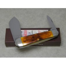 Schatt & Morgan Titusville PA USA PH-D2 #13 Torched Orange Bone Sunfish Knife in Box 1 of 50
