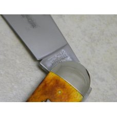 Schatt & Morgan Titusville PA USA PH-D2 #13 Torched Orange Bone Sunfish Knife in Box 1 of 50