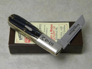 Schatt & Morgan Titusville PA 1095 Carbon #69 Winterbottom Bone Barlow Knife in Box