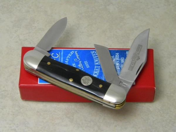 Queen Cutlery Co. QDFC #63 Buffalo Horn Railsplitter Stockman Knife in Box Queen Cutlery Co. QDFC #63 Buffalo Horn Railsplitter Stockman Knife in Box