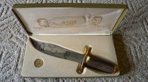 Case XX USA 6 Dot (1984) Stag Great Smoky Mountains 50 Years Bowie Fixed Blade Sheath Knife in Box