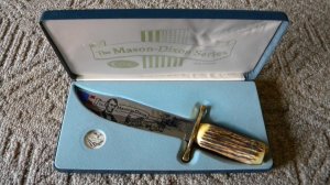 Case XX USA 6 Dot (1984) Stag The Mason Dixon Series Bowie Fixed Blade Sheath Knife in Box