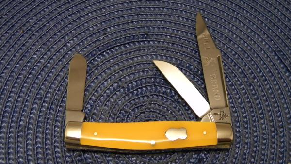 Bull Brand (Fight'n Rooster) Solingen Germany Yellow Stockman Knife Bull Brand (Fight'n Rooster) Solingen Germany Yellow Stockman Knife