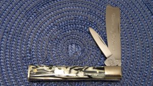 Fight'n Rooster Frank Buster Cutlery Germany Pearl & Black One Arm Razor Knife