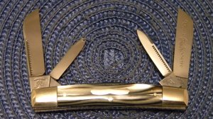 Fight'n Rooster Frank Buster Celebrated Cutlery Germany Pearl & Black Congress Knife