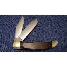 Frontier Double Eagle Imperial Stainless USA 4625 Wood Folding Hunter Knife & Pouch Frontier Double Eagle Imperial Stainless USA 4625 Wood Folding Hunter Knife & Pouch
