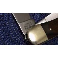 Frontier Double Eagle Imperial Stainless USA 4625 Wood Folding Hunter Knife & Pouch Frontier Double Eagle Imperial Stainless USA 4625 Wood Folding Hunter Knife & Pouch