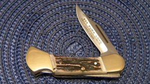 Puma Germany Stainless Stag 895 Lord Folding Lockback Knife c.1980 *Rare Knife*