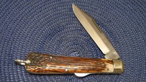 C & X Lockwood Brothers Sheffield England Stag Real Pampa Lockback Knife