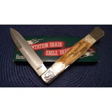 Parker Cut. Co. Hand Made Japan Stag EK-2 Folding Lockback Bowie Knife - NIB