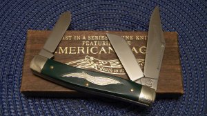 Schrade Walden Cut. E4 USA Thomas Jefferson 1743-1826 "We the People" American Eagle Stockman Knife