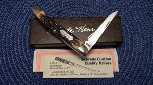 Schrade + USA 197UH Uncle Henry Staglon Cat Paw Linerlock Knife - NIB