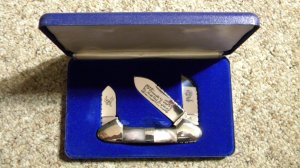 Parker Custom Series Japan Black Pearl Gunboat Canoe Knife in Box 