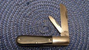 Schrade Walden NY USA Black 214B Tiny Barlow Knife c.1950's