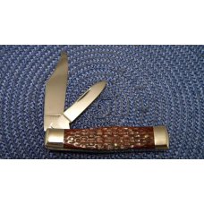 Ka-Bar Olean, NY Jigged Wood Gunstock Jack Knife c.1980 Club Knife Ka-Bar Olean, NY Jigged Wood Gunstock Jack Knife c.1980 Club Knife