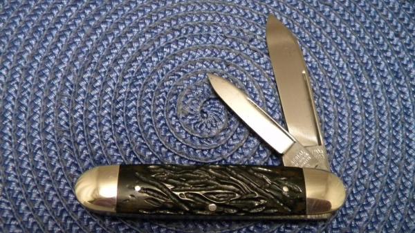 Aerial Cutlery Co. Marinette WIS. Rough Black Equal End Jack Knife c.1912-1950 Aerial Cutlery Co. Marinette WIS. Rough Black Equal End Jack Knife c.1912-1950