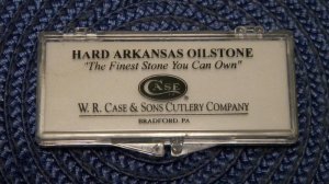 W.R. Case & Sons Cutlery Co. Hard Arkansas Oilstone Knife Sharpener in Plastic Case