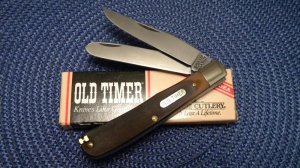 Schrade USA 96OT Delrin Bearhead Trapper Knife with Pick & Tweezers in Box