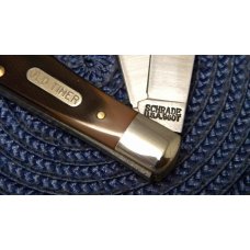 Schrade USA 96OT Delrin Bearhead Trapper Knife with Pick & Tweezers in Box